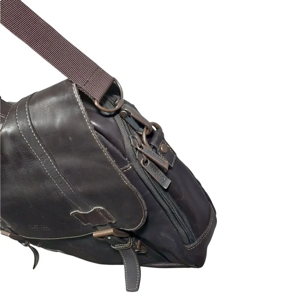 KENNETH COLE REACTION! ESPRESSO BROWN GENUINE LEATHER LAPTOP, BRIEFCASE, BAG! - Picture 7 of 13